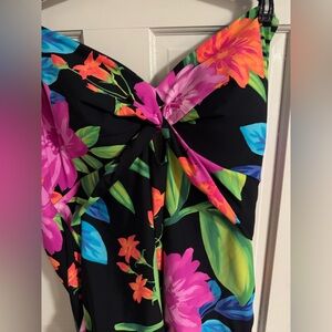 Womens One Piece Freshwater Wrap Swimsuit Size 3x Vibrant Colors NWT